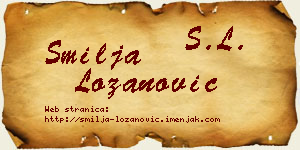 Smilja Lozanović vizit kartica